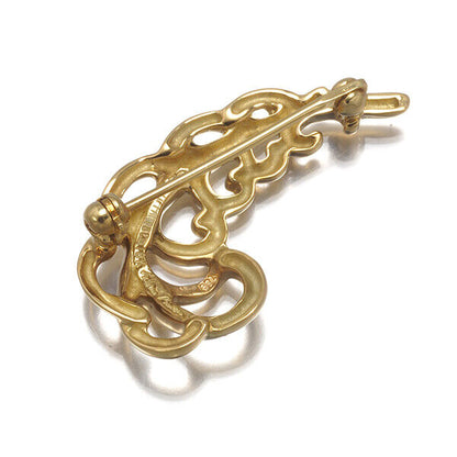 Tiffany&Co. Vintage Brooch Paloma Picasso Leaf 18K 750 Yellow Gold