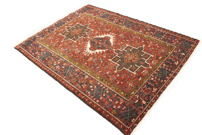 Handmade Vintage Tribal Geometric Area Rug Rusty