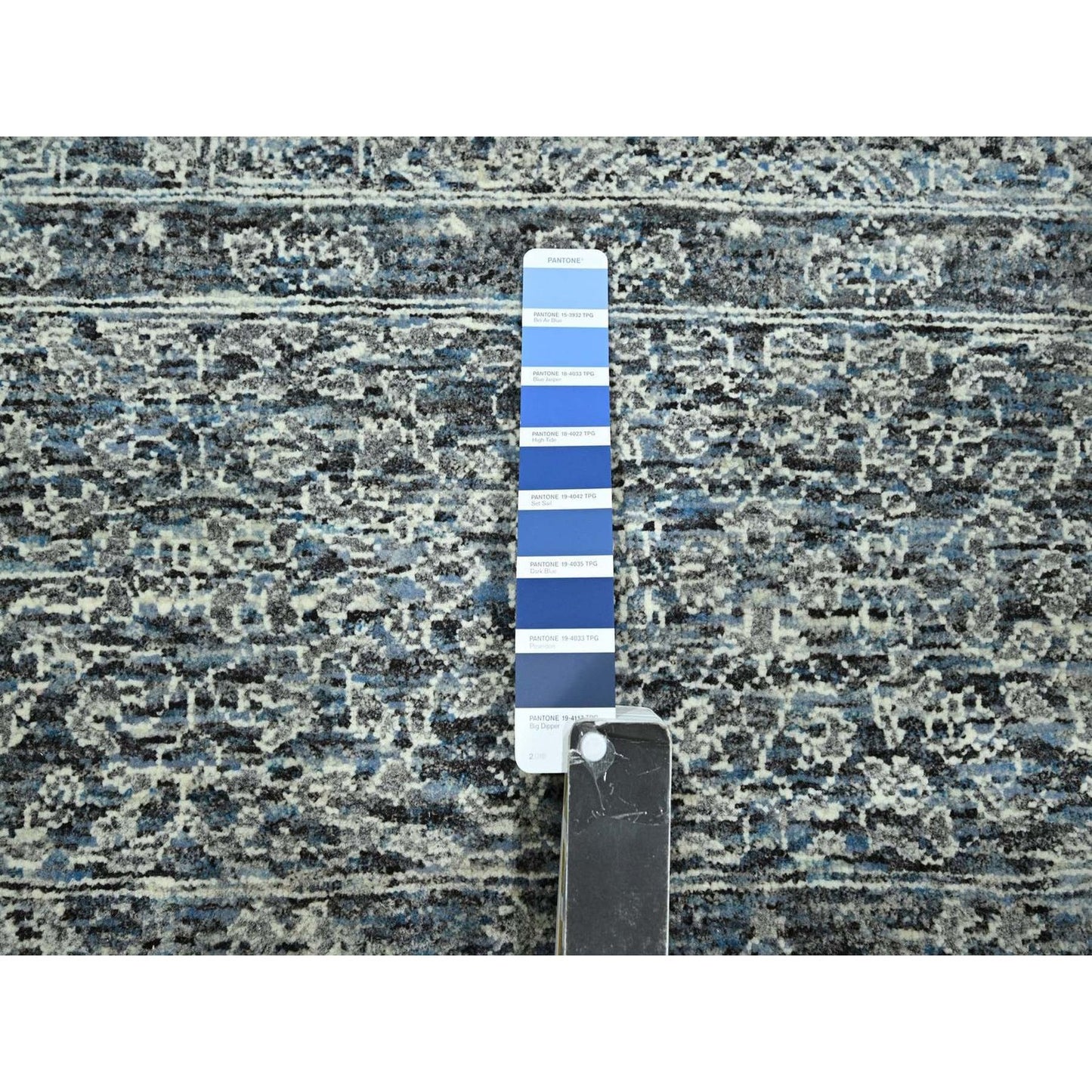 8'X10'2" Gray 14Th Century Influence Mamluk Design Hand Knotted Wool Rug