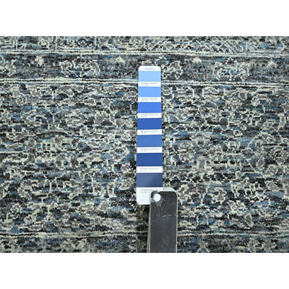 8'X10'2" Gray 14Th Century Influence Mamluk Design Hand Knotted Wool Rug