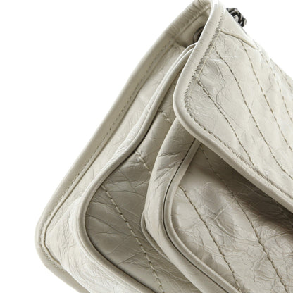 Saint Laurent Niki Chain Flap Bag Matelasse Chevron Leather Baby