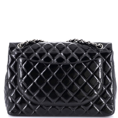 Chanel Classic Double Flap Bag Quilted Patent Maxi