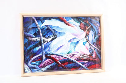 Alberto Jorge Carol 1990 Original Acrylic Painting "Tropico No.190 Roce" Signed