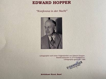 Edward Hopper Lithograph (Norman Rockwell Paul
