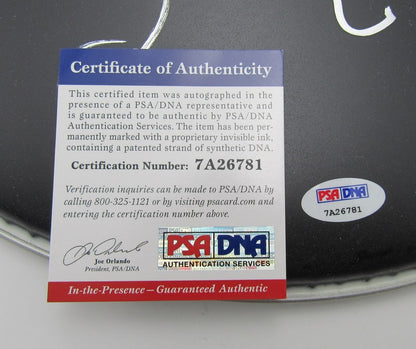 Alice Cooper Singer Signed/Auto Drum Head W/Self Portrait Sketch Psa/Dna 200969