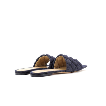 Bottega Veneta Women'S The Padded Flat Sandals Quilted Denim