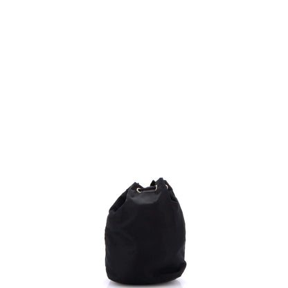 Prada Drawstring Wristlet Bucket Bag Tessuto Small