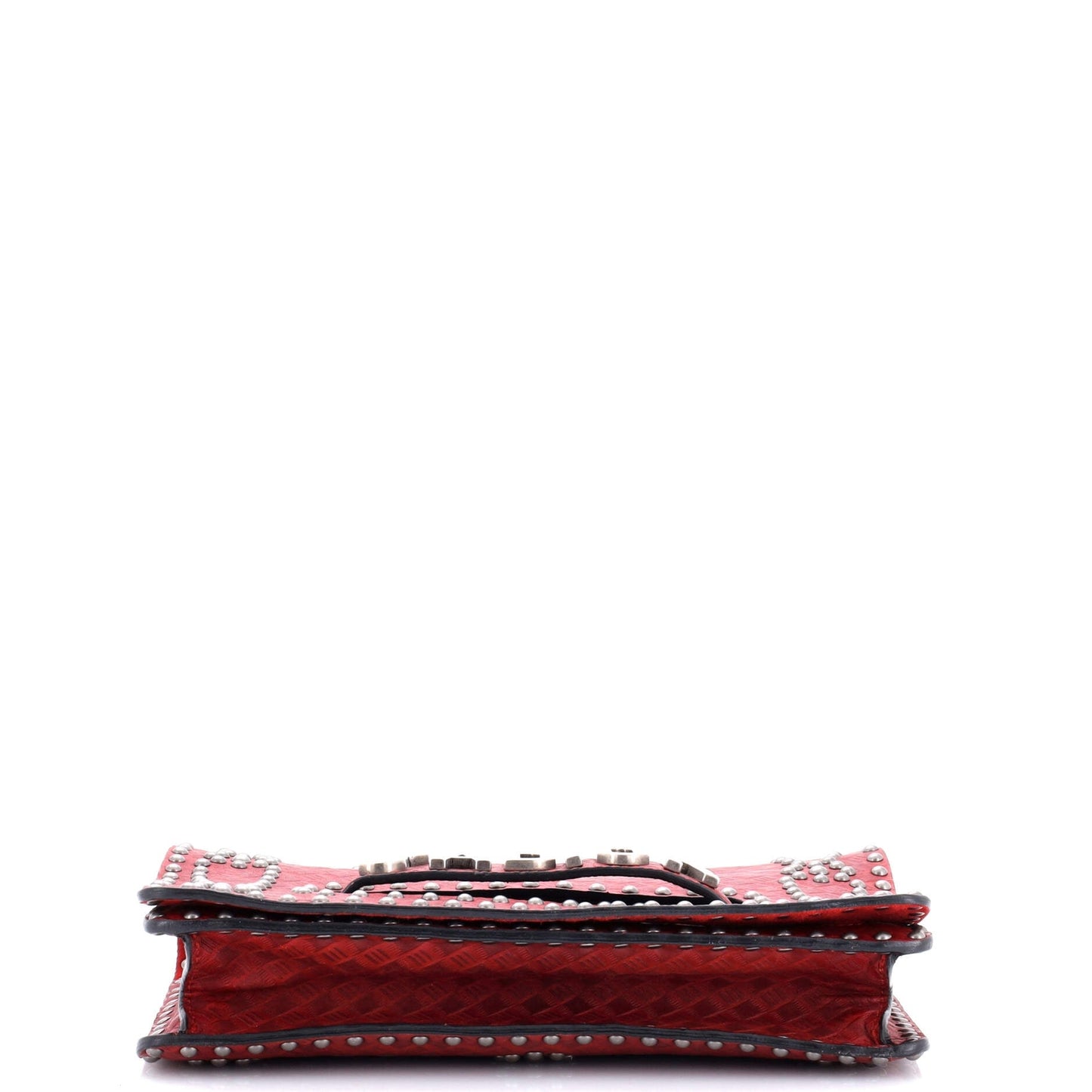 Christian Dior J'Adior Flap Bag Studded Embossed Leather Medium