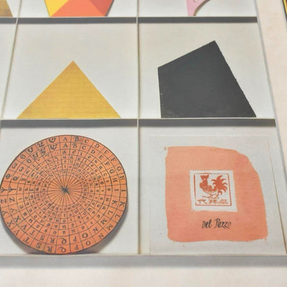 Lucio Del Pezzo Screenprint Geometric Abstract 1970S-80S Italian Pop Art Large