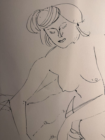 Pericle Fazzini Italian Woman Signed Lithograph Nude Figure Art 33/90 Italy