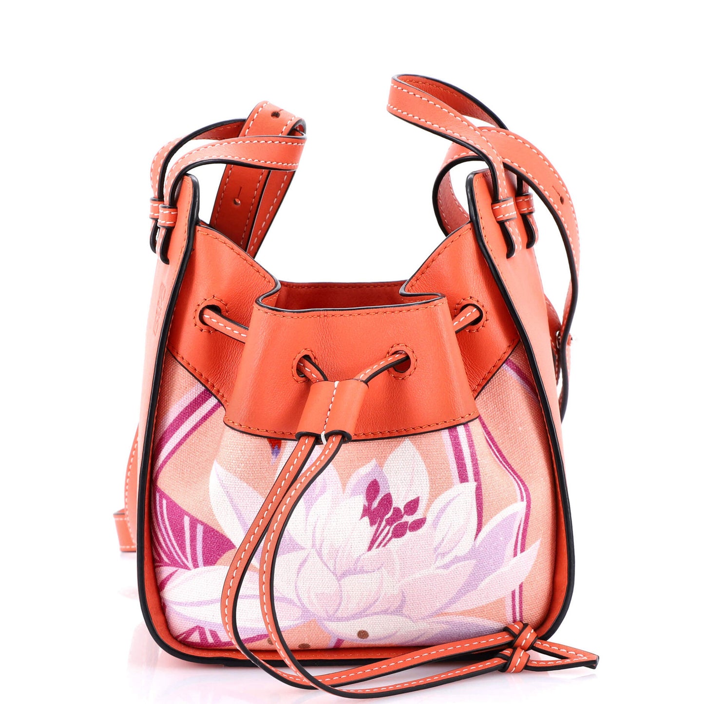 Loewe Hammock Bag Leather And Printed Canvas Mini