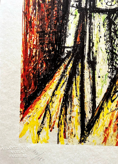 Bernard Buffet Certified Lithograph Coa Signed Op With Pen Numbered Pencil 180Ex
