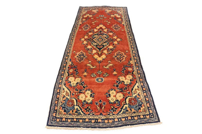Vintage Oriental Runner Rug Tribal Floral Design