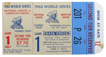 1960 World Series Game 1 Ticket Stub