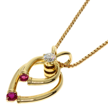 WALTHAM   Ring Swing Ruby Diamond K18 Yellow Gold
