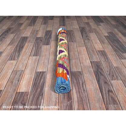 3'6"X4'10" Green Flat Weave Afghan Kilim Pure Wool Hand Woven Oriental Rug