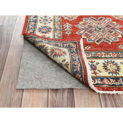 2'8"X39'1" Rich Red Afghan Super Kazak Wool Hand Knotted Xl Runner Rug