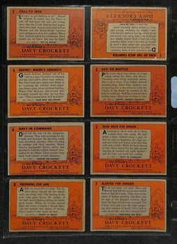1956 Topps Davy Crockett Card Complete Orange Back Set (1-80) Tv Show 195880