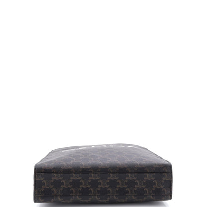 Celine Vertical Cabas Tote Triomphe Coated Canvas Medium