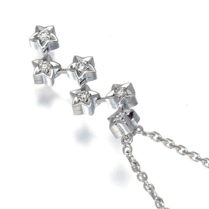 Chanel Necklace Comet Diamond Star 18K 750 White Gold