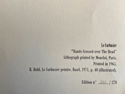 Le Corbusier Lithograph Mourlot Coa Numbered Published Signature