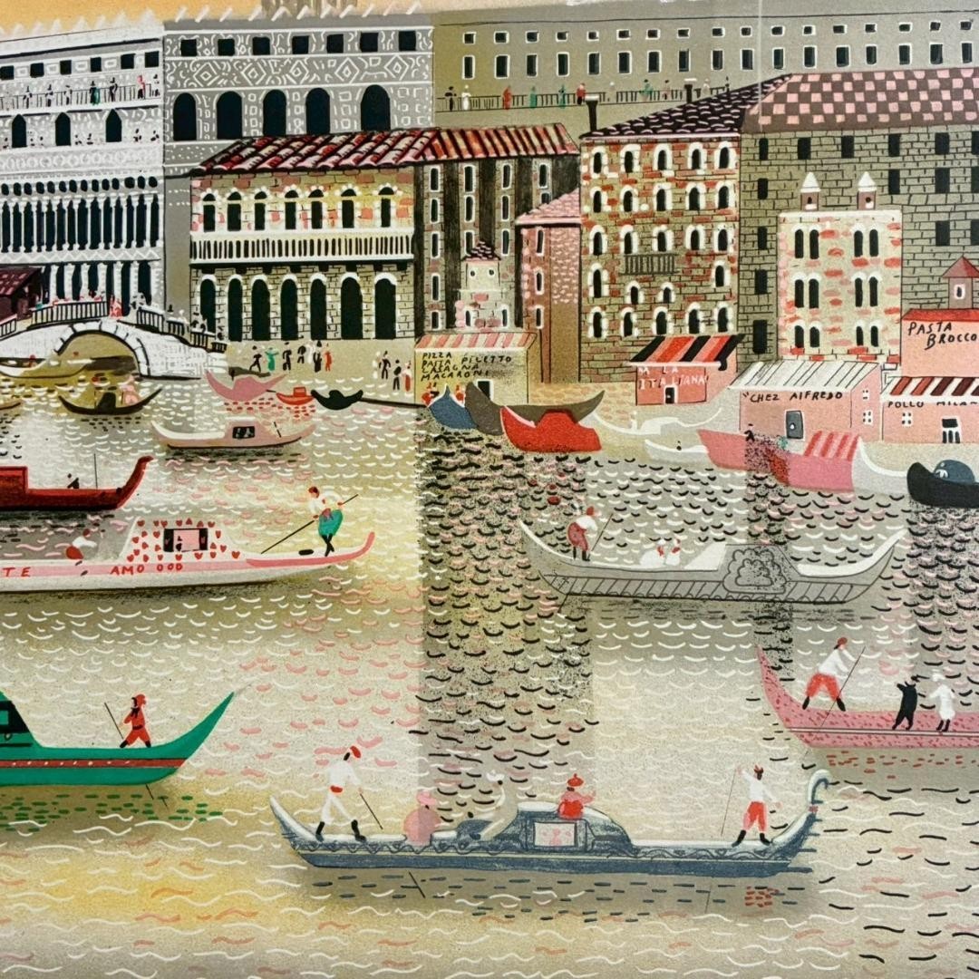 Isabel Baillen Lithograph Venise Venice Signed Numbered 125/125 W/ Frame Spanish