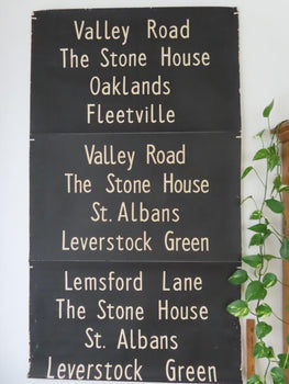 Vintage Uk Bus Roll Sign Linen Canvas Industrial Antique Original 60S Rare
