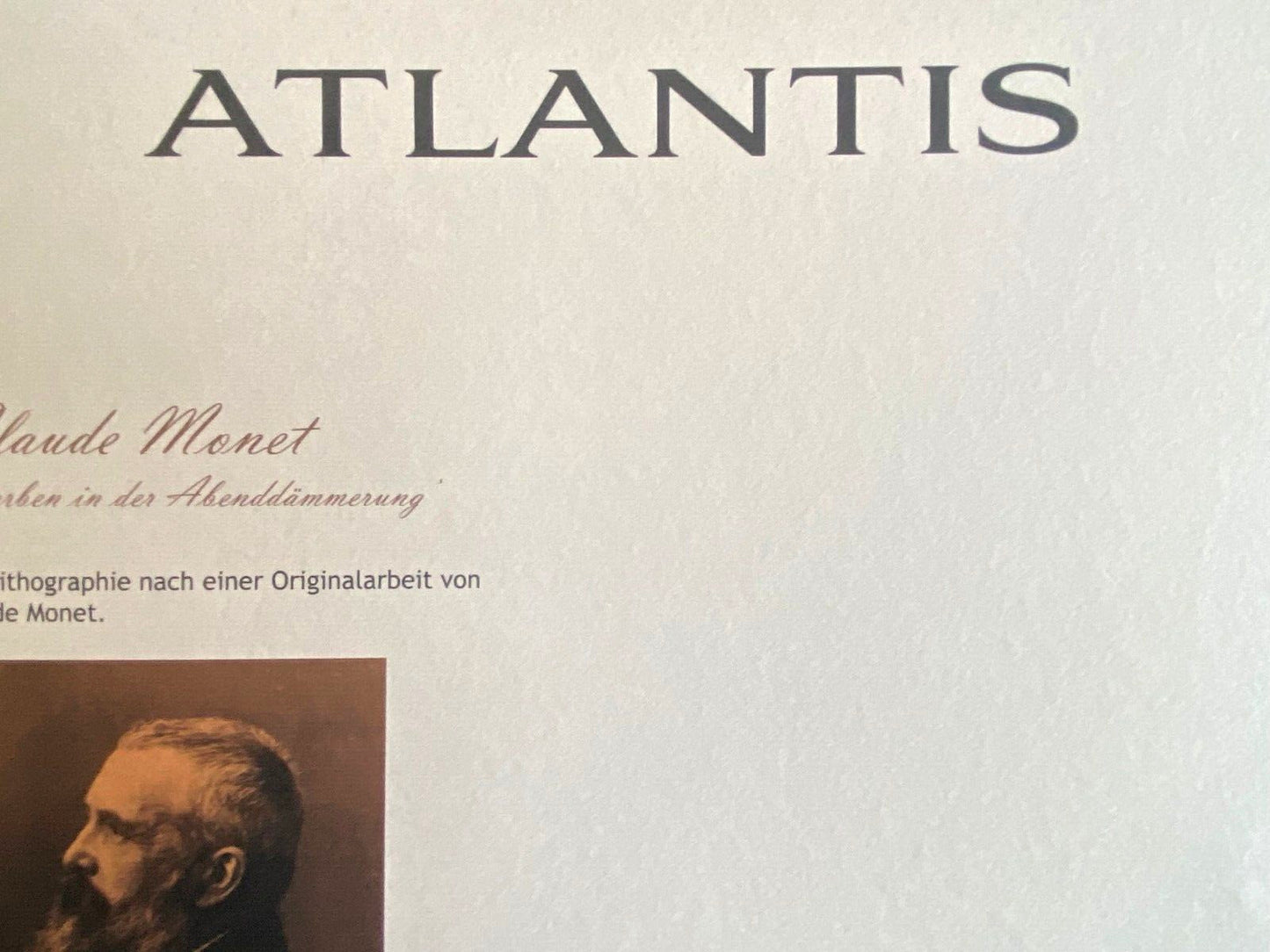 Claude Monet Lithograph Signed Numbered Stamp