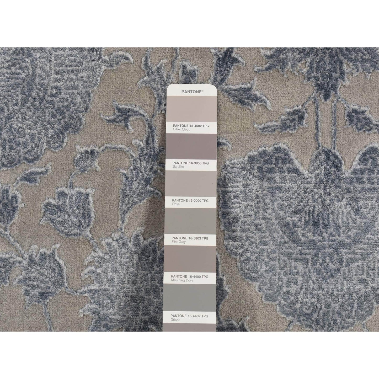 5'7"X7'10" Gray Kishoon Design 250 Kpsi Wool And Silk Hand Knotted Rug