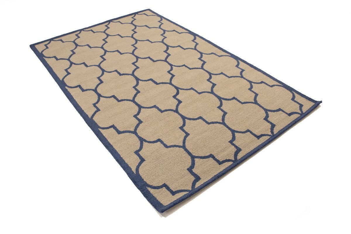 Cream Modern Contemporary Trellis Foyer 5X8