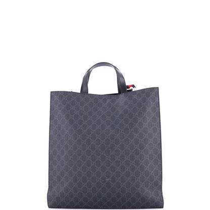 Gucci Convertible Soft Open Tote Gg Coated Canvas Tall