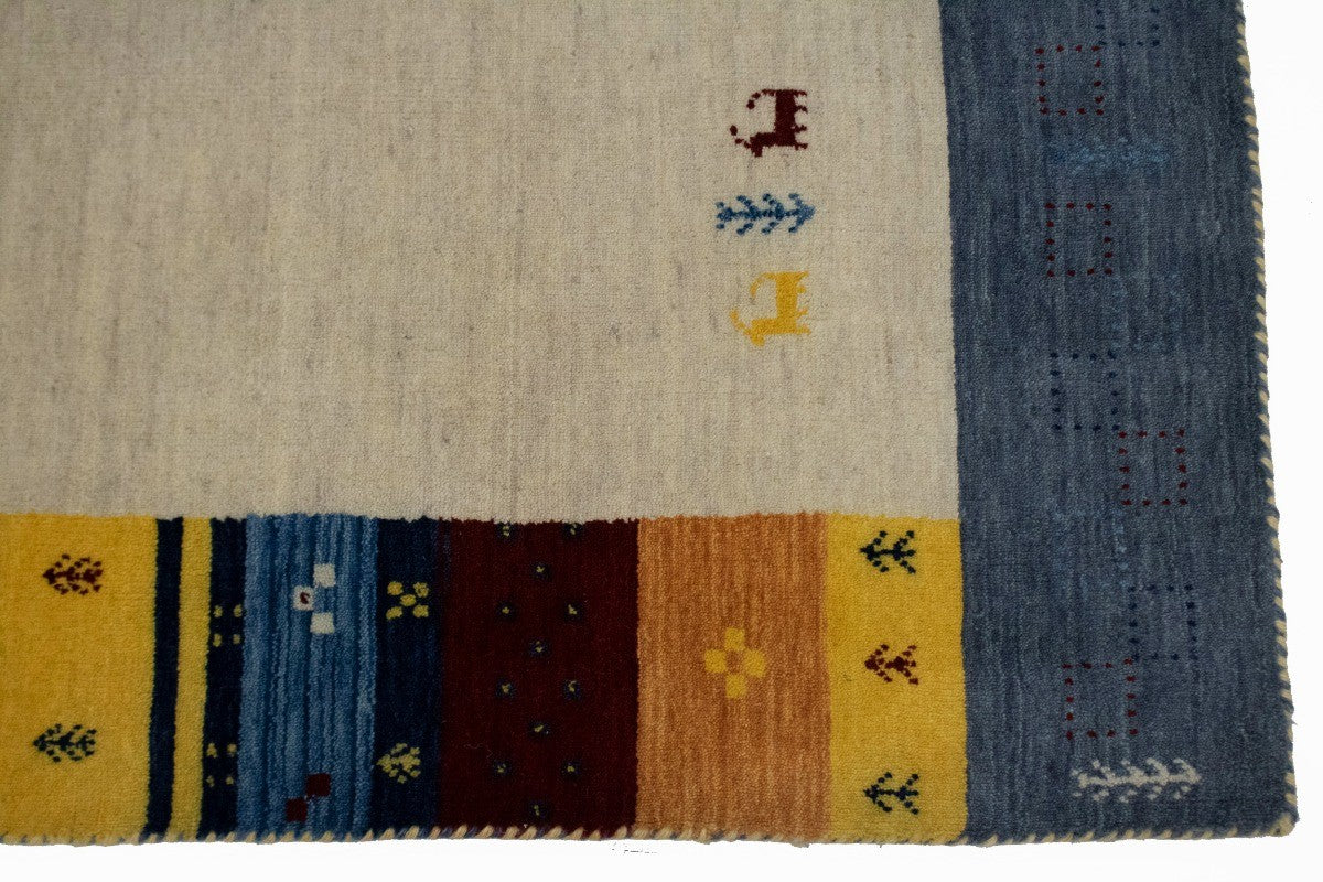 Handmade Tribal Modern Gabbeh Oriental Rug 4'7X6'5 ft Kids Room Home Carpet