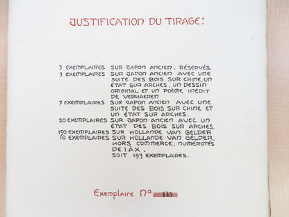 Emile Verhaeren Kato 1918 1St Edition Limited 145/150 Woodcuts By Vibert Rare