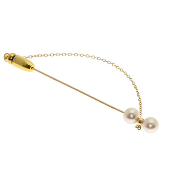 Mikimoto Pearl Pearl Pin Brooch Brooch K14 Yellow