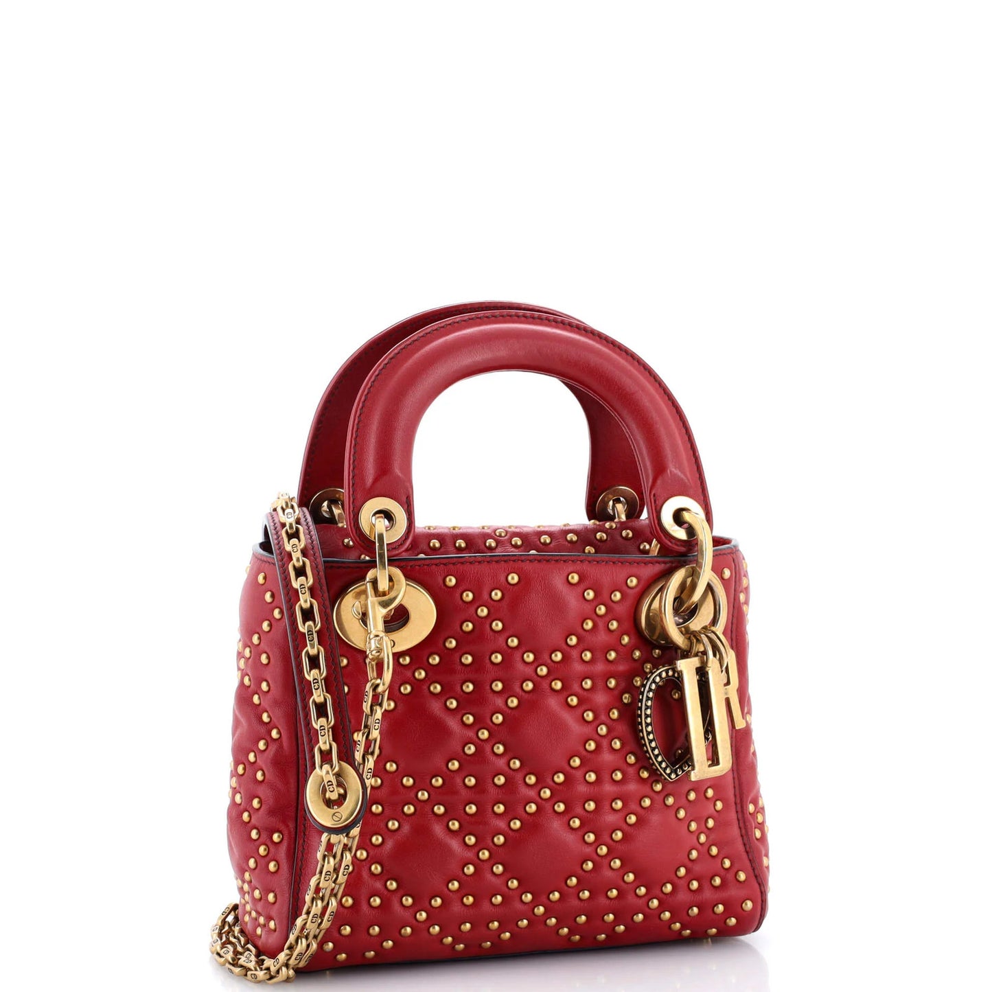 Christian Dior Supple Lady Dior Bag Cannage Studded Lambskin Mini
