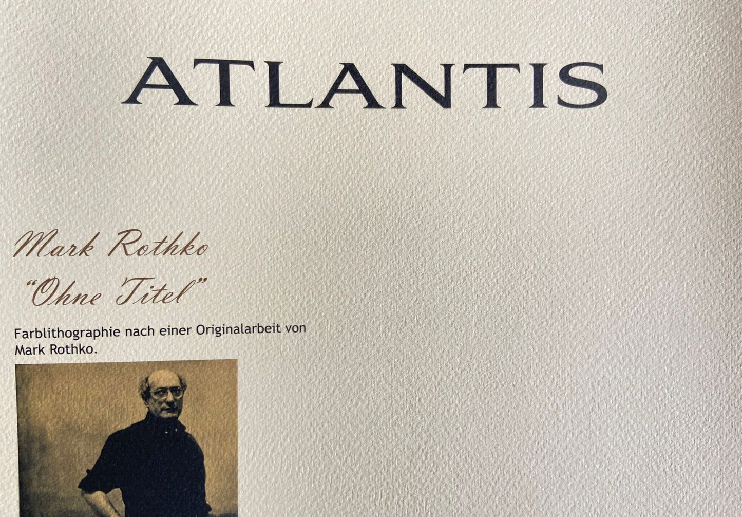 Mark Rothko Lithograph Coa Signed Op Numbered