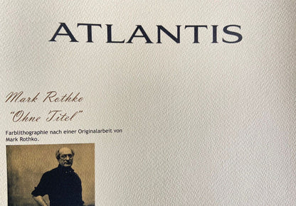 Mark Rothko Lithograph Coa Signed Op Numbered