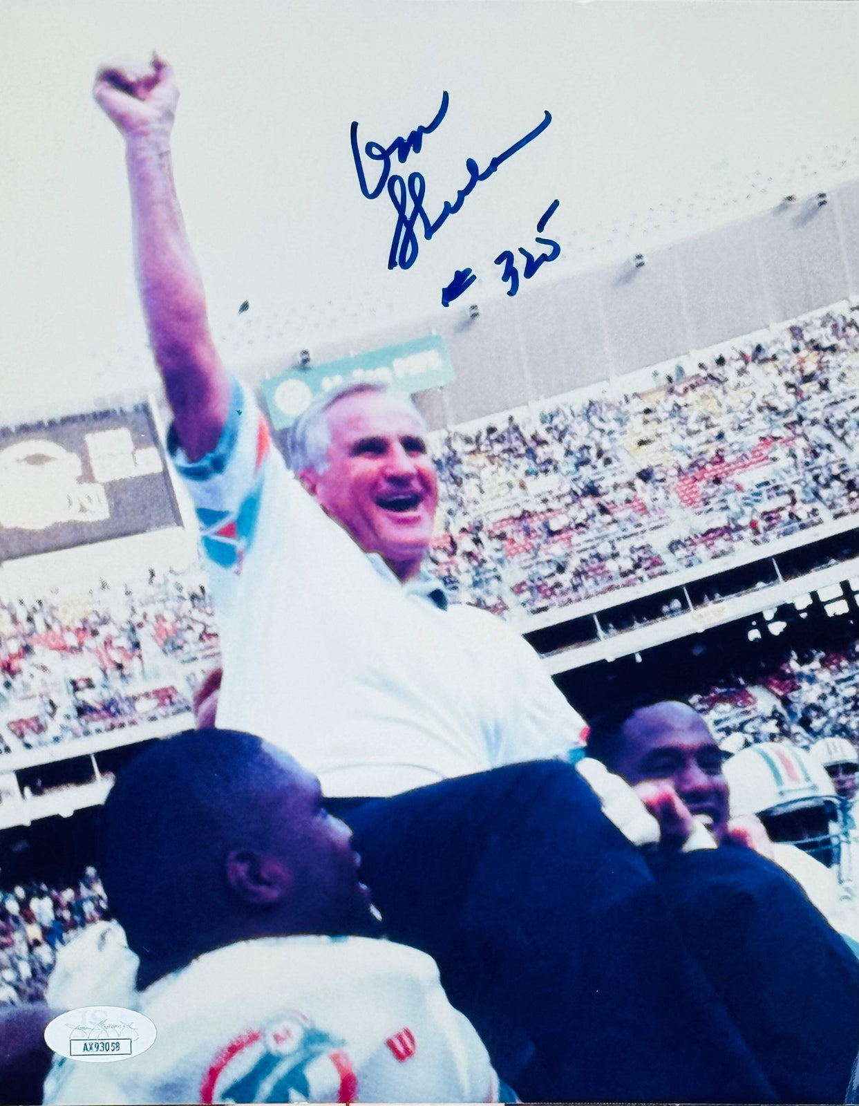 Don Shula Autographed 8X10 Football Photo (Jsa)