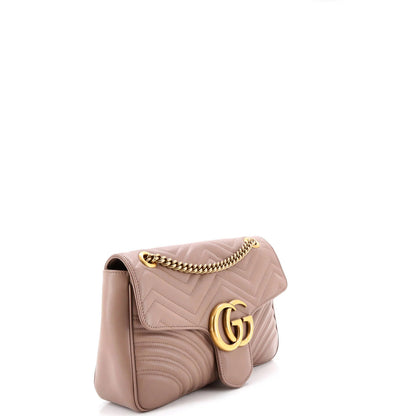 Gucci Gg Marmont Flap Bag Matelasse Leather Medium