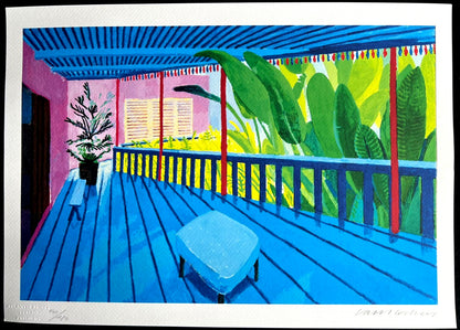 David Hockney Lithograph Coa Signed Op Limited Edition 180