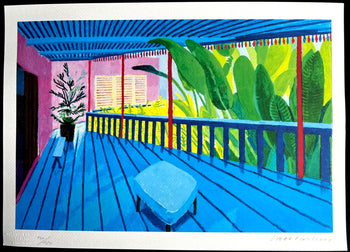 David Hockney Lithograph Coa Signed Op Limited Edition 180