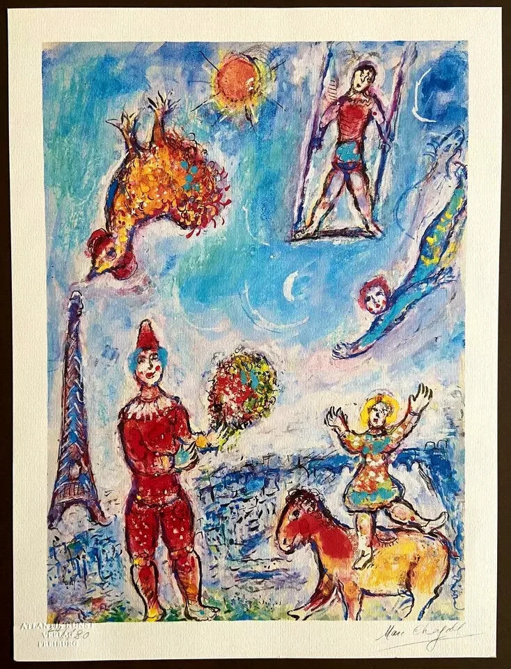 Marc Chagall Lithograph Coa Original Numbered Signed Stamped Certified