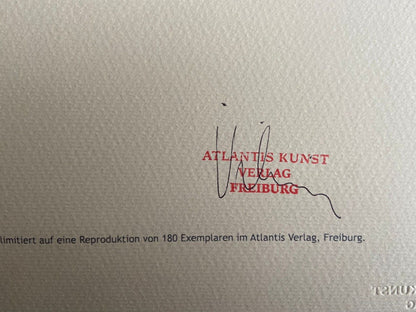 Jean-Michel Basquiat Lithograph "Homage To Picasso" Coa Signature Stamp