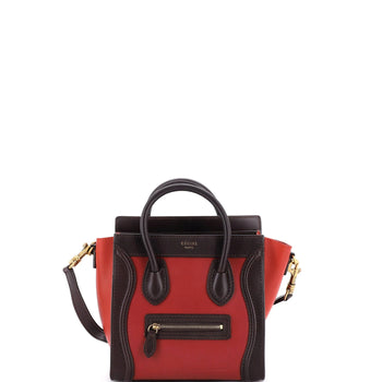 Nano Celine Tricolor Luggage Bag Leather