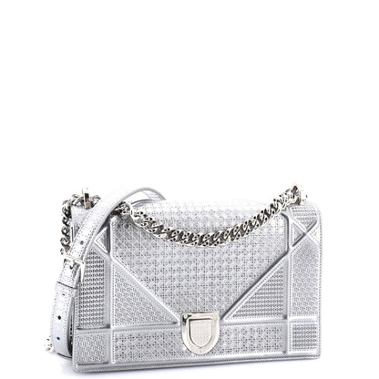 Christian Dior Diorama Flap Bag Cannage Embossed Calfskin Medium