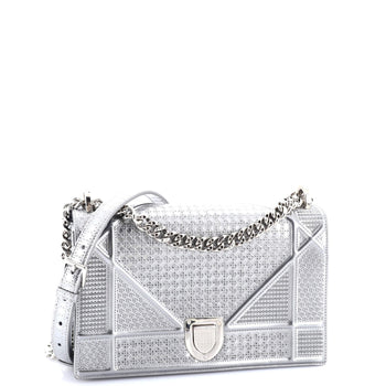 Christian Dior Diorama Flap Bag Cannage Embossed Calfskin Medium