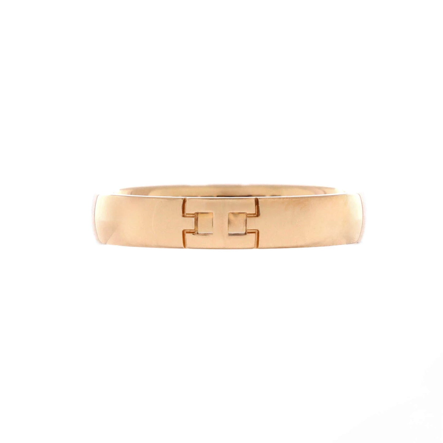 Hermes Ever Herakles Wedding Band Ring 18K Rose Gold