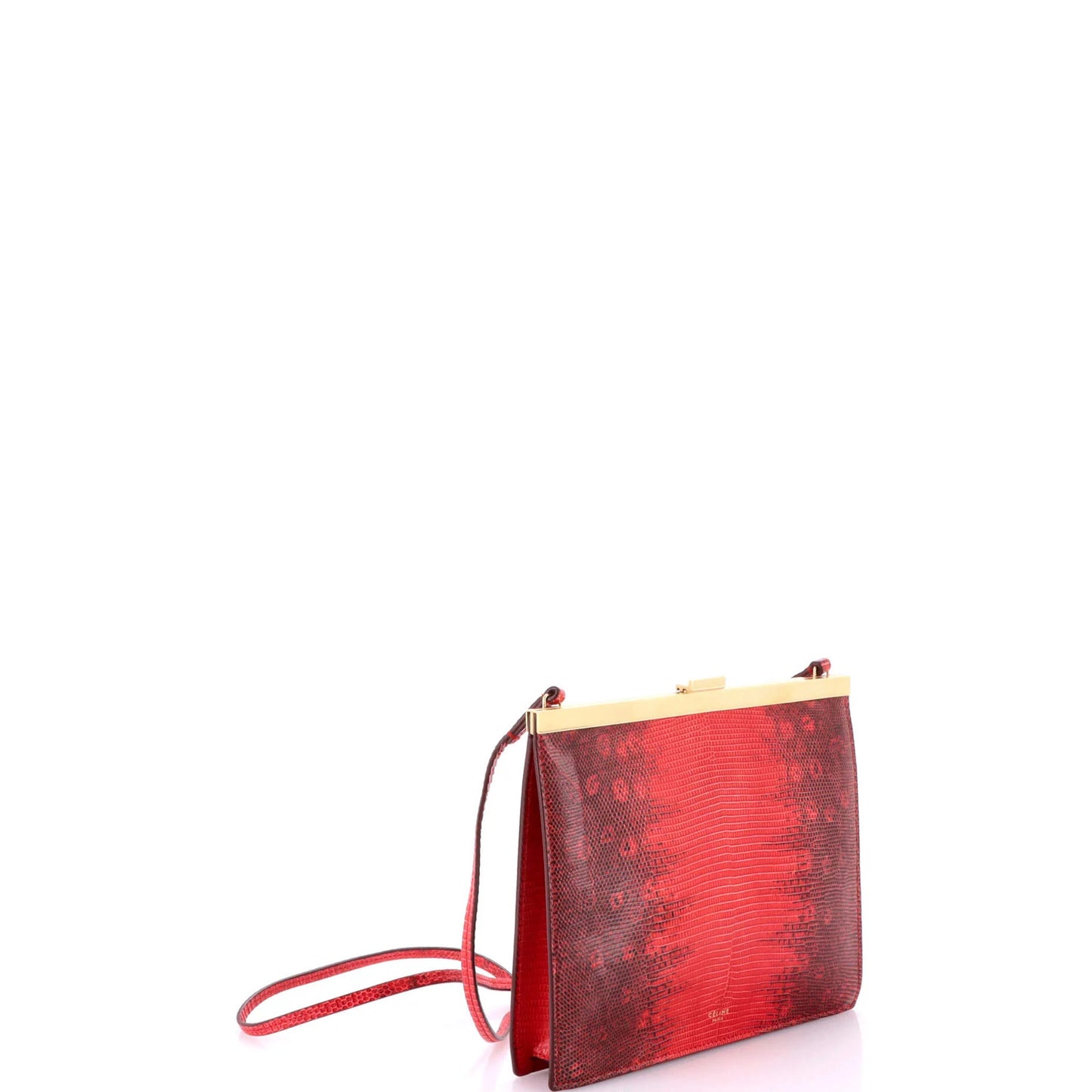 Celine Clasp Crossbody Bag Lizard Mini