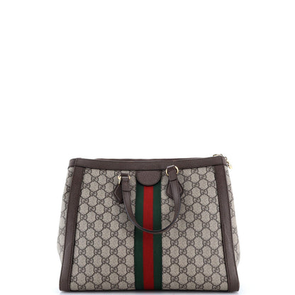 Gucci Ophidia Top Handle Tote Gg Coated Canvas Medium