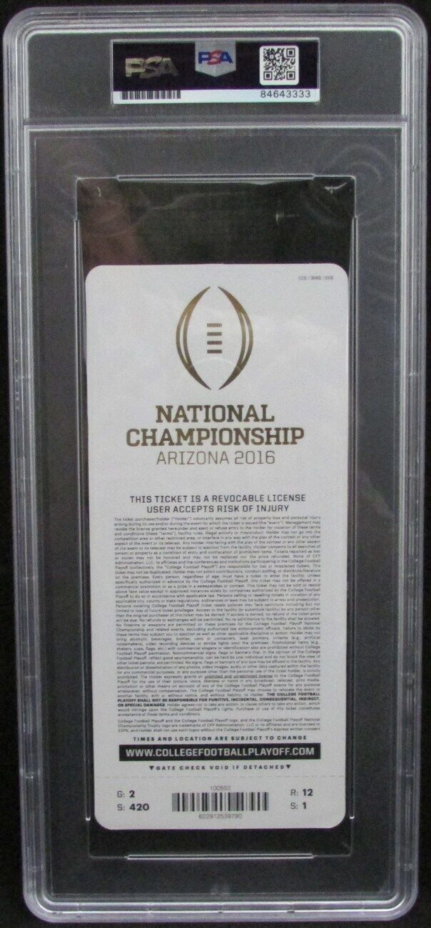 Nick Saban Autographed 2016 National Championship